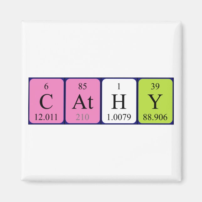 Cathy periodic table name magnet (Front)