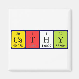 Cathy periodic table name magnet