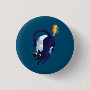 Caticorn 3 Cm Round Badge