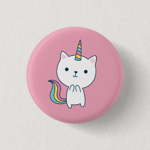 Caticorn   Button   Pink
