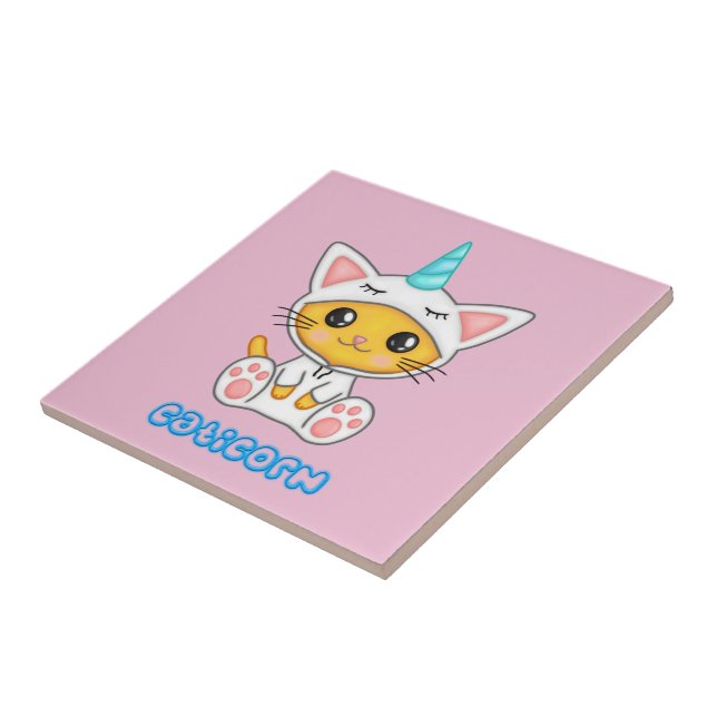 Caticorn Ceramic Tile (Side)
