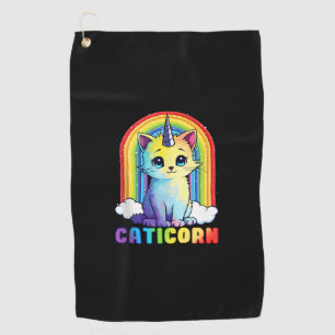 Caticorn cute cat unicorn funny design for Women G Golf Towel