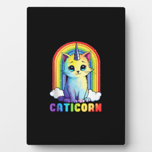 Caticorn cute cat unicorn funny design for Women G Plaque