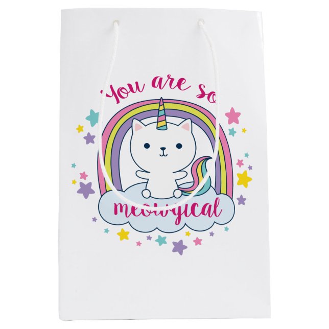 Caticorn | Gift Bag | Goodie Bag | White (Front)