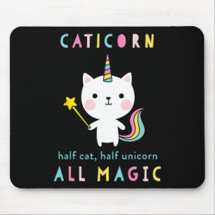 Caticorn Half Cat Unicorn Shirt Cute Girls Meowgic Mouse Pad