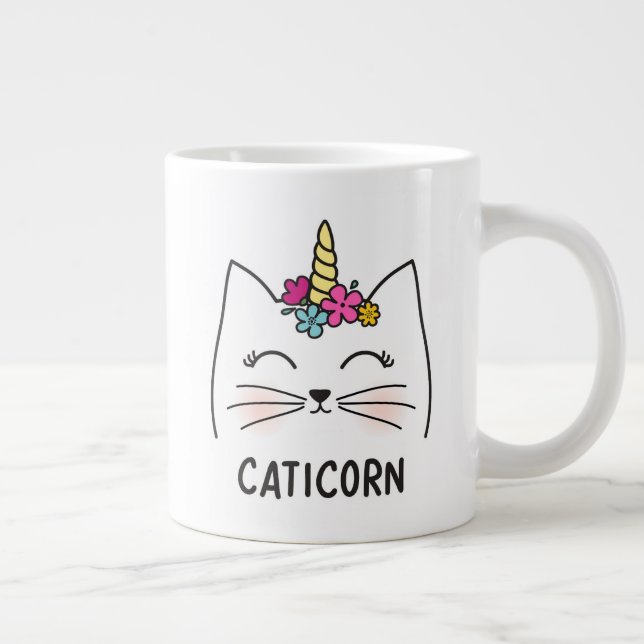 Caticorn Large Coffee Mug (Right)