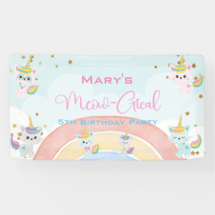 Caticorn Meow-Gical Birthday Banner