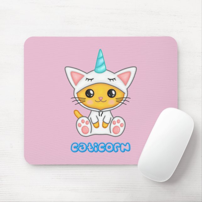 caticorn mouse pad (With Mouse)