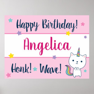 Caticorn Poster Birthday Party Theme