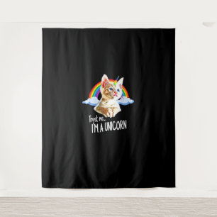 Caticorn Rainbow Shirt - Kitty Unicorn T-shirt Gif Tapestry