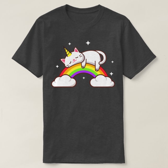Caticorn Rainbow T-Shirt (Design Front)