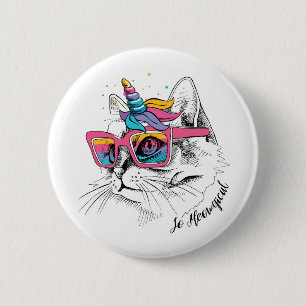 Caticorn   So Meowgical 6 Cm Round Badge
