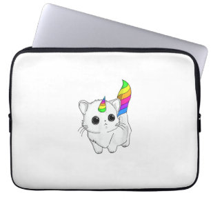 Caticorn Tshirt Unicorn Cat Shirt Rainbow Girls Bo Laptop Sleeve