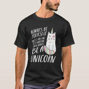 Caticorn Unicorn Cat Kittycorn Girls Women Rainbow T-Shirt