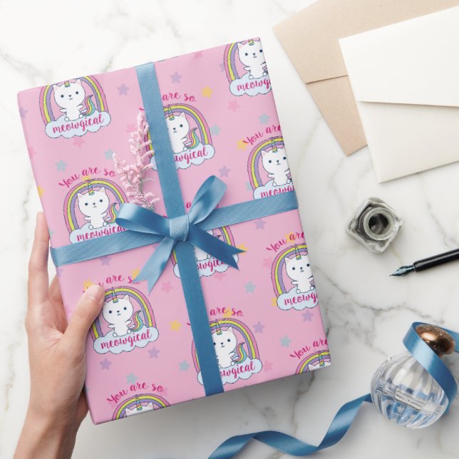 Caticorn | Wrapping Paper | Pink (Gifting)