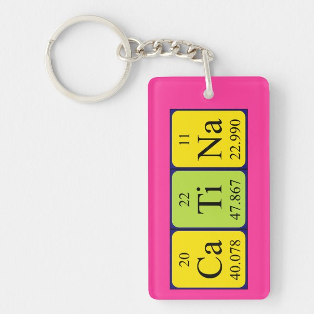 Catina periodic table name keyring (Front)