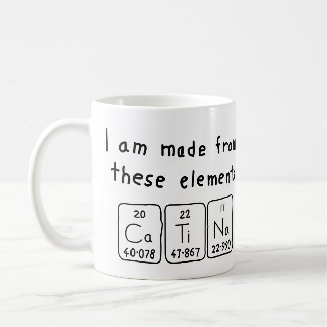 Catina periodic table name mug (Left)