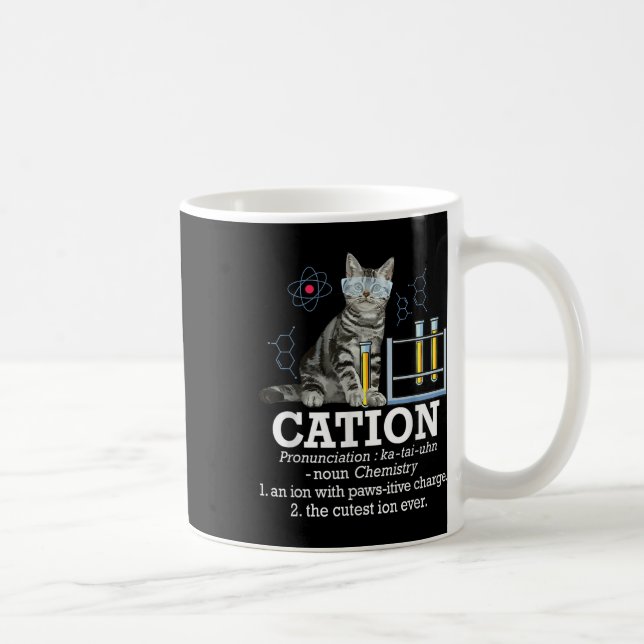 Cation - Funny Chemistry Humour Science Teacher Ca Coffee Mug (Right)