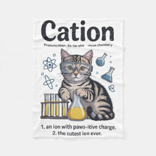 Cation Shirt Cat Science Chemistry Teacher Funny C Fleece Blanket