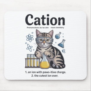 Cation Shirt Cat Science Chemistry Teacher Funny C Mouse Pad