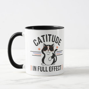 catitude in full effect pet lovers gift mug
