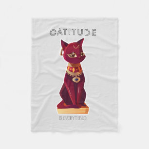 CATITUDE is everything  Fleece Blanket