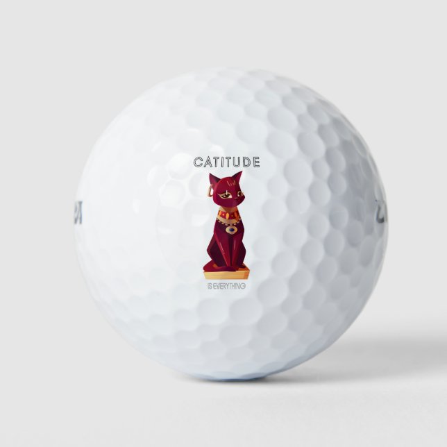 CATITUDE is everything  Golf Balls (Front)
