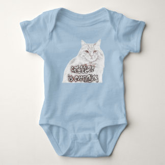 Catitude is everything — wear your confidence like baby bodysuit