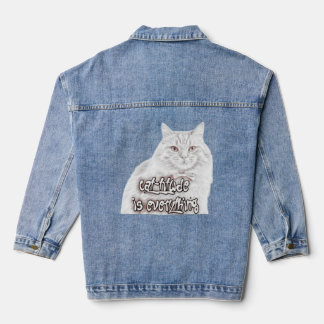 Catitude is everything — wear your confidence like denim jacket