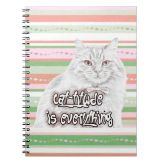 Catitude is everything — wear your confidence like notebook