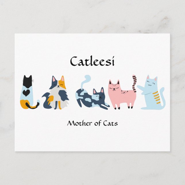 Catleesi, Mother of Cats Postcard (Front)