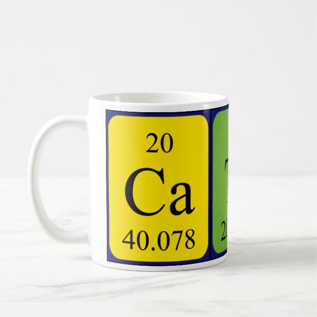 Catlin periodic table name mug (Left)