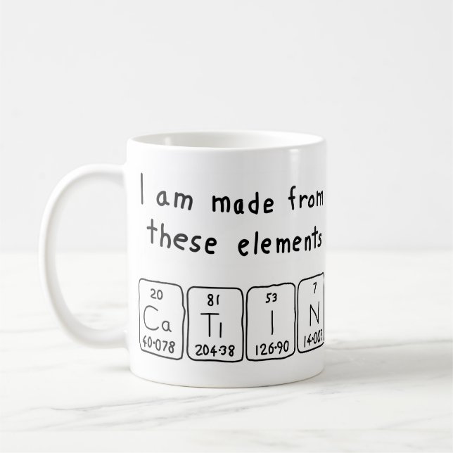 Catlin periodic table name mug (Left)