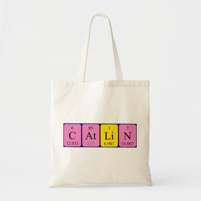 Catlin periodic table name tote bag (Front)