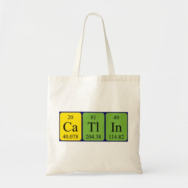 Catlin periodic table name tote bag (Front)