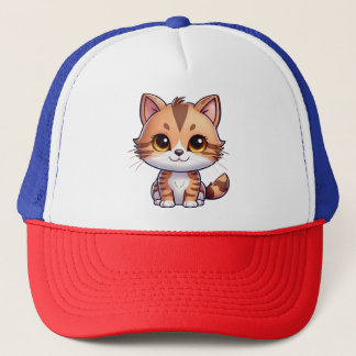 CatLoving cute kawaii illustration cartoon kitten Trucker Hat