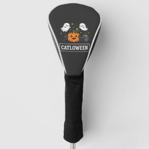 Catloween Cute Ghost Cat Halloween Design_1 Golf Head Cover