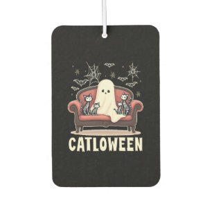 Catloween Ghost Halloween Car Air Freshener