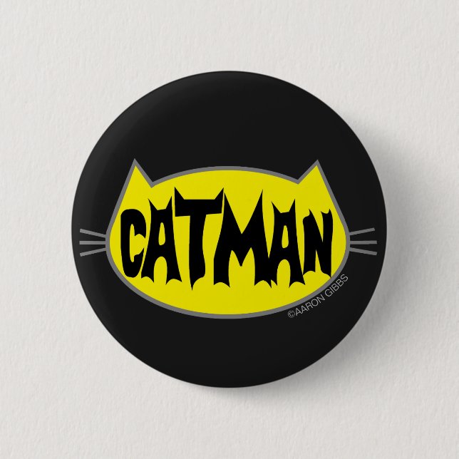 CATMAN Cat Lover Button (Front)