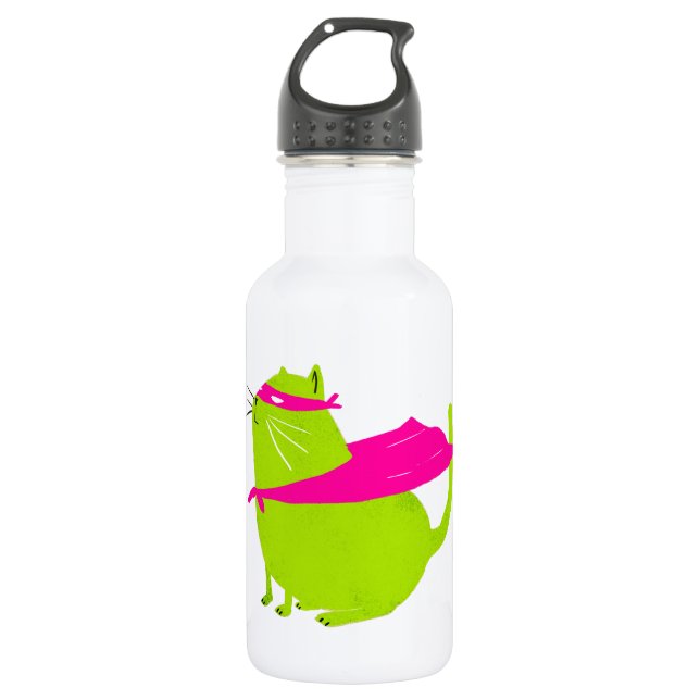 Catman Green 532 Ml Water Bottle (Front)