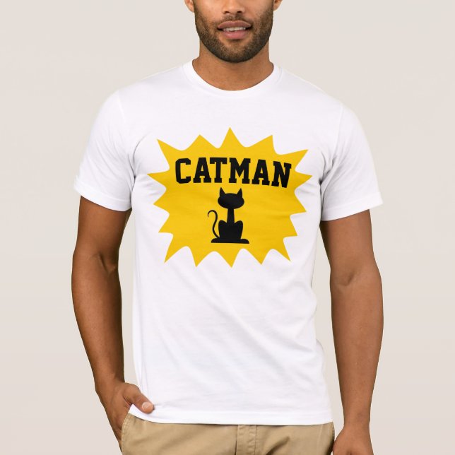 CATMAN Men's Cat T-Shirts (Front)
