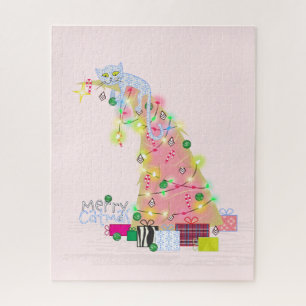 Catmas Tree Christmas Jigsaw Puzzle