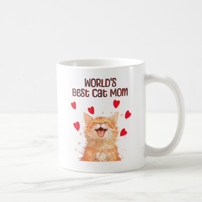 CatMom Mug, funny-cat, gifts-for her, catlovers, Coffee Mug (Right)