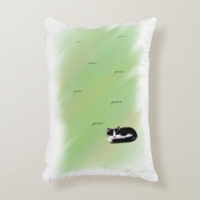 Catnap Kitten Decorative Cushion (Front(Vertical))