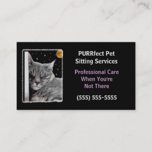 Catnap Pet Sitting Business Profile Card Template
