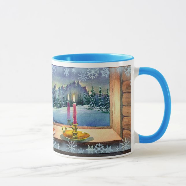 CATNAP & SNOWFLAKES by SHARON SHARPE Mug (Right)