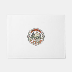 Catnip Cat Catnip Vintage Vector Art Shirt Design_ Doormat