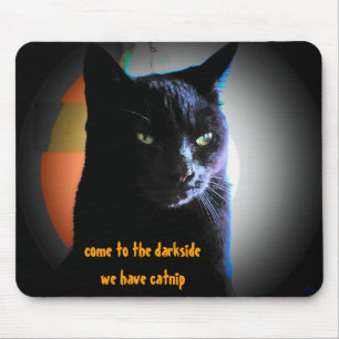 Catnip Darkside Black Cat Meme Mouse Pad