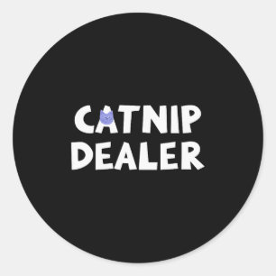 Catnip Er Funny Cat Classic Round Sticker