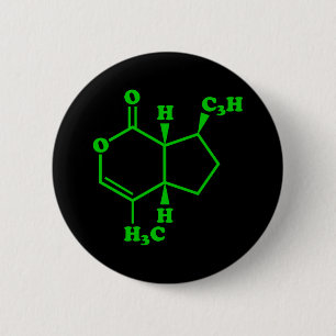 Catnip Nepetalactone Molecular Chemical Formula 6 Cm Round Badge